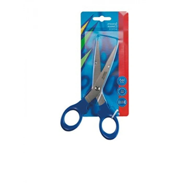 Ergonomik Mavi Saplı 160 mm Kağıt Makası