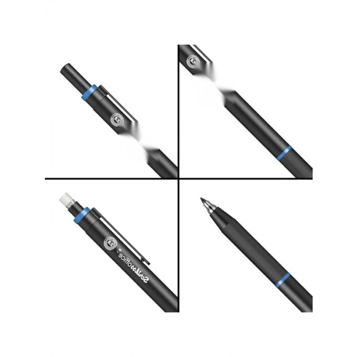 Ergonomik Metal Gövdeli Twist Kalem - 2.0 mm Uç