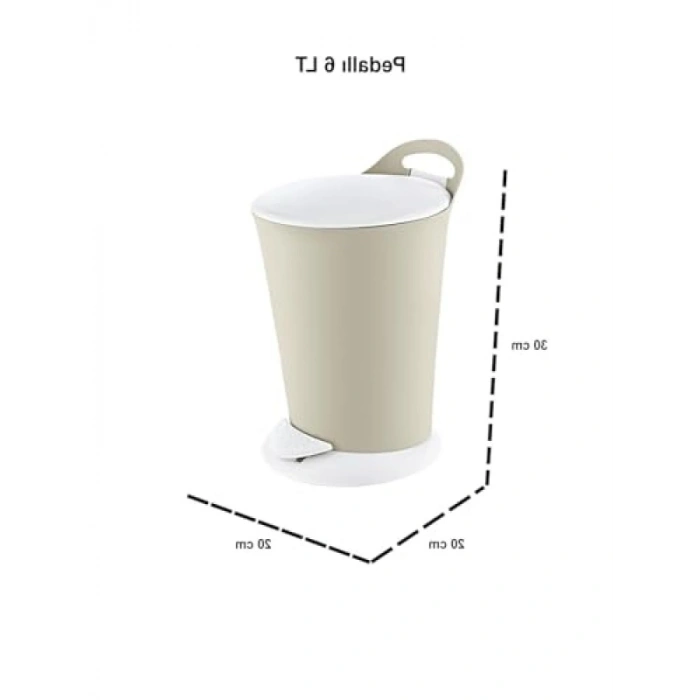 Ergonomik Pedallı Çöp Kovası ve Klozet Fırçası Seti