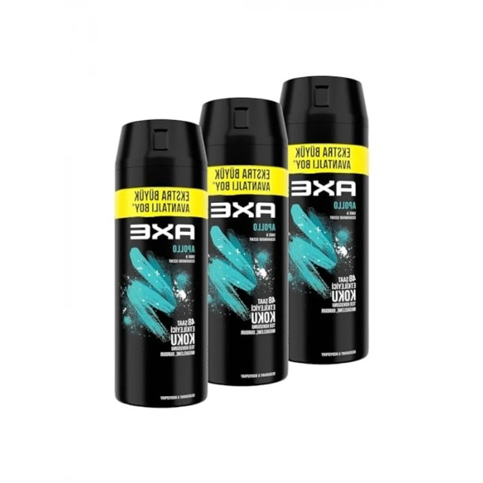 Erkek Sprey Deodorant, 200 ml 3lü Paket ile Uzun Süreli Koruma