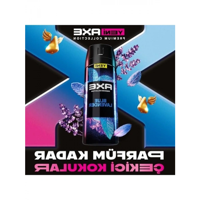 Erkekler için 150 ml sprey deodorant, mavi lavanta ve premium parfüm