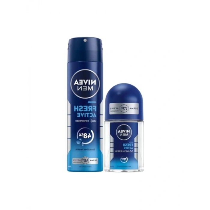 Erkekler İçin Ferahlatıcı Deodorant Seti - Sprey ve Mini Roll-on