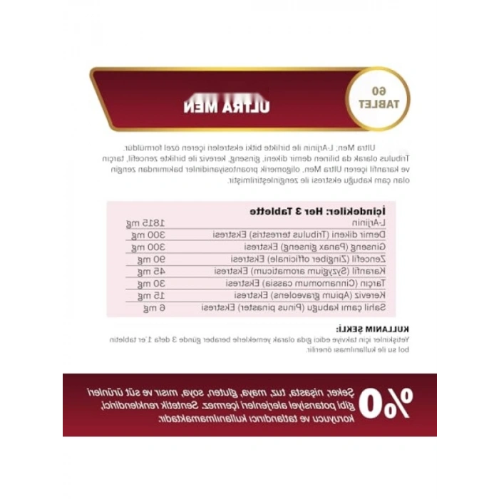 Erkeklere Özel Takviye Edici Gıda - 60 Tablet