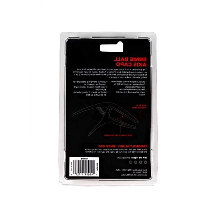 Ernie Ball Axis Dual Radius Capo, Beyaz (P09616)