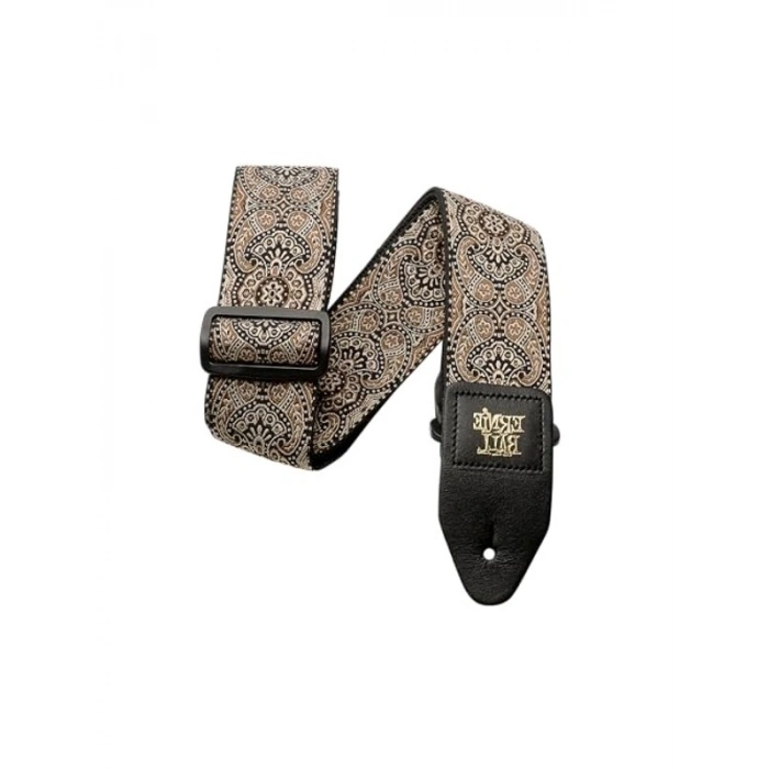 Ernie Ball Jacquard Weave Gitar Askısı Kalıbı: Gold Black Paisley