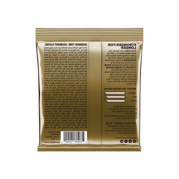 Ernie Ball Paradigm Ekstra Hafif 80/20 Bronz Akustik Gitar Telleri, Ölçü 10-50