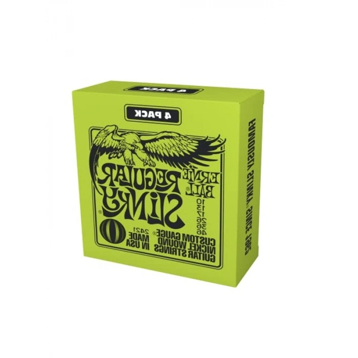 Ernie Ball Regular Slinky Nickel Wound Electric Guitar Strings  Exclusive 4-Pack - 10-46 Gauge