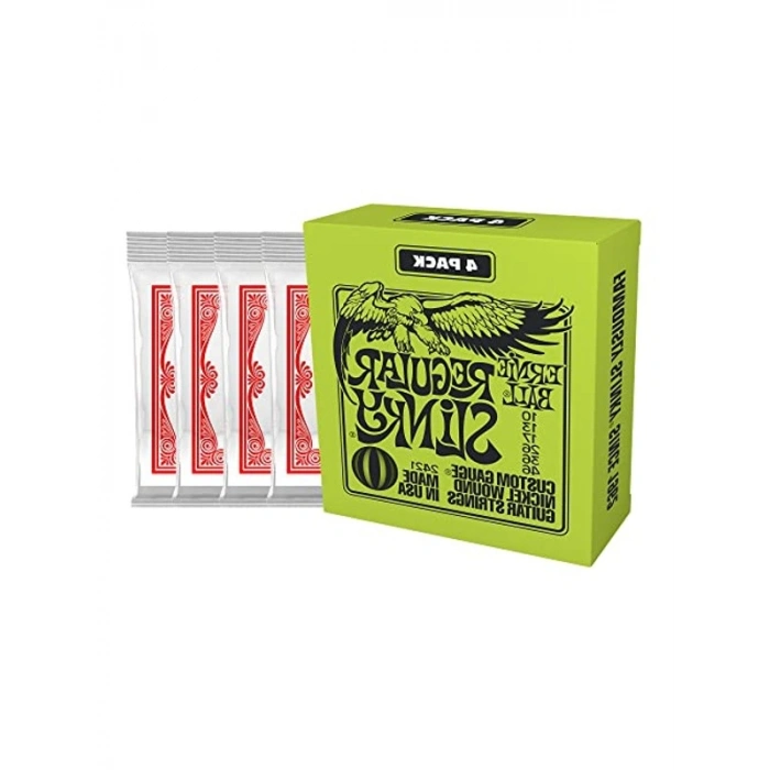Ernie Ball Regular Slinky Nickel Wound Electric Guitar Strings  Exclusive 4-Pack - 10-46 Gauge