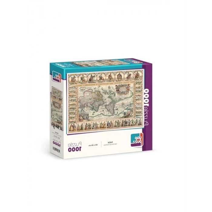 Eski Dünya Haritası 1000 Parça Puzzle