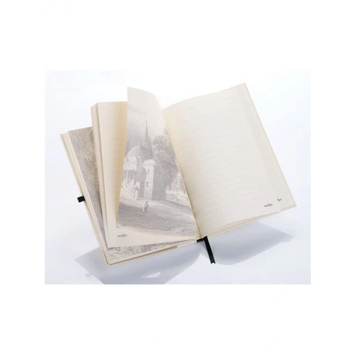 Eski İstanbul Temalı Çizgili Lastikli Journal
