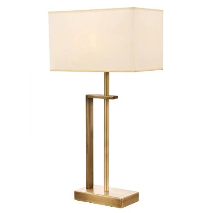 Eskitme Kaplama Metal Masa Lambası, E27, 35 cm