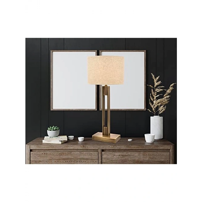 Eskitme Metal Masa Lambası - E27, 35cm