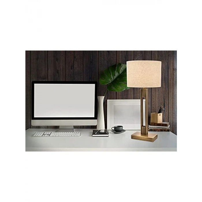 Eskitme Metal Masa Lambası - E27, 35cm