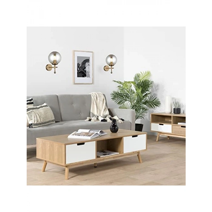 Eskitme Renk Metal Cam Aplik (1XE27)