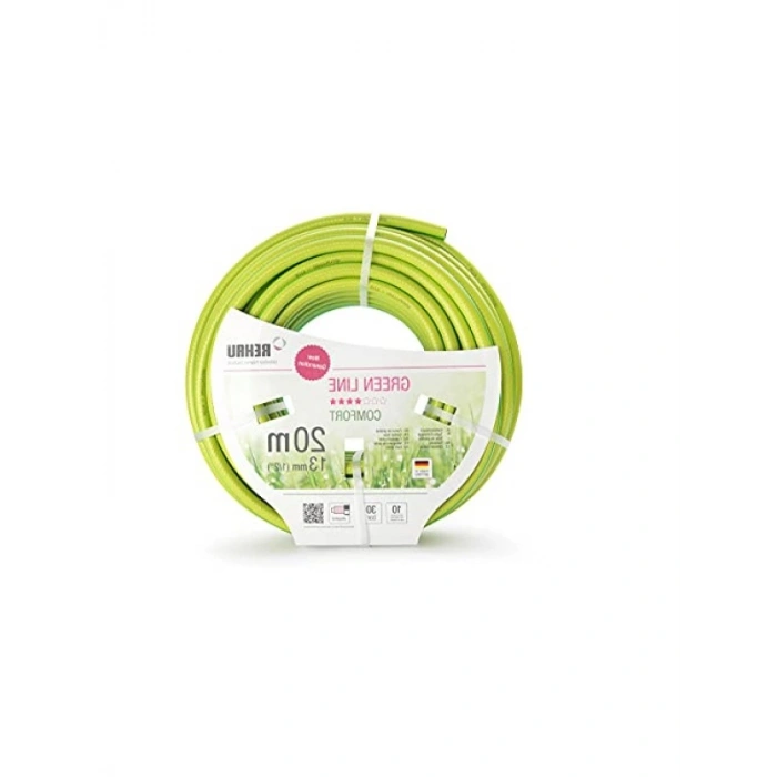 Esnek 20 M Bahçe Hortumu, 13 Mm Çap, Basınca Dayanıklı, Yeşil