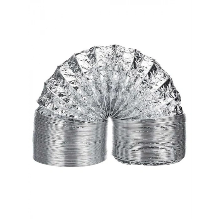 Esnek Davlumbaz Borusu - 150 cm, Çelik Örgülü