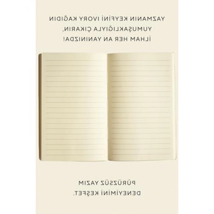 Esnek Kapaklı Cep Defteri A6, Krem Renk, 96 Yaprak