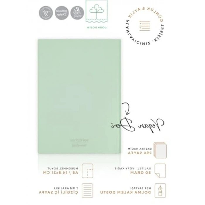 Esnek Kapaklı Çizgili Cep Defteri A5 - 128 Yaprak