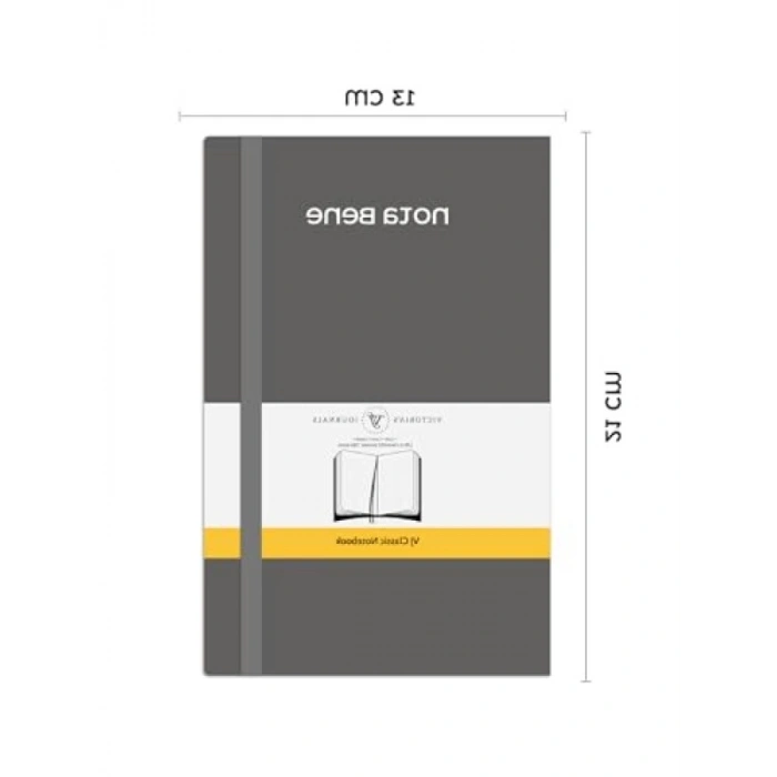 Esnek Kapaklı Orta Boy Defter 13x21 cm - Gri