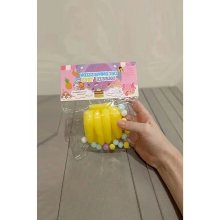 Esnek Muz Squishy Oyuncak - Anti Stres Eğlencesi