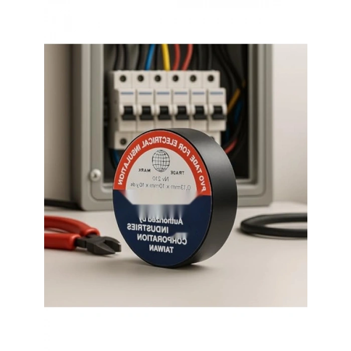 Esnek PVC Yalıtım Bandı - 19mm x 10yd, Siyah