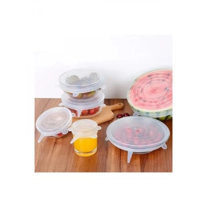 Esnek Silikon Gıda Saklama Kapak Seti, 6lı