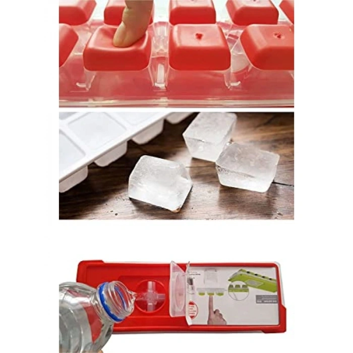 Esnek Silikon Tabanlı 12li Buz Kalıbı - Kolay Buz Hazırlama