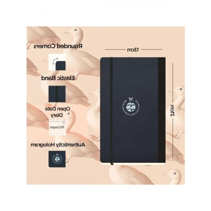 Esnek Siyah Not Defteri - 192 Sayfa, 13x21 cm, Şerit Çizgili