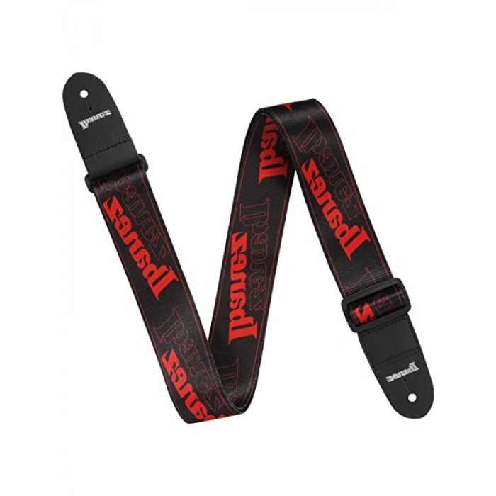 Esnek Tasarımlı Siyah ve Kırmızı Logolu Kayış