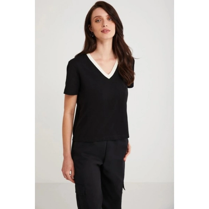 ETHIQUET CAMILLE Kadın Siyah T-Shirt
