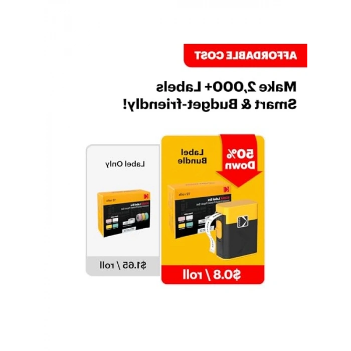 Etiketleme Makinesi - Beyaz, 12 Rulo