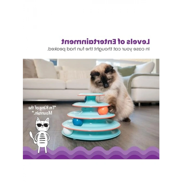 Etkileşimli Kedi Oyuncağı - 4 Kademeli Oyun