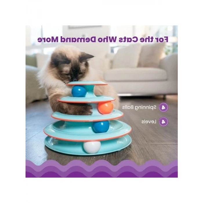 Etkileşimli Kedi Oyuncağı - 4 Kademeli Oyun