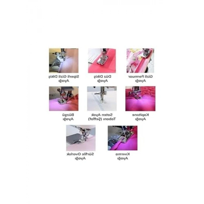 Ev Tipi Dikiş Makinesi İçin 8 Parça Ayak Seti