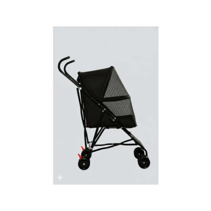 Evcil Hayvan Arabası (Siyah, 60*43*94 cm, Max 15 Kg)