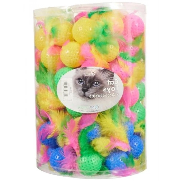 Evcil Hayvanlar İçin 100 Adet Tüylü Top