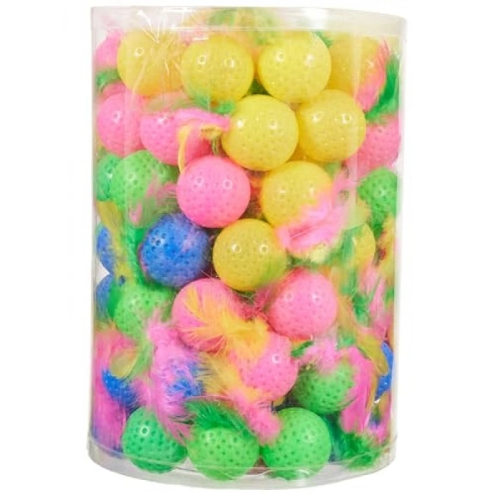 Evcil Hayvanlar İçin 100 Adet Tüylü Top