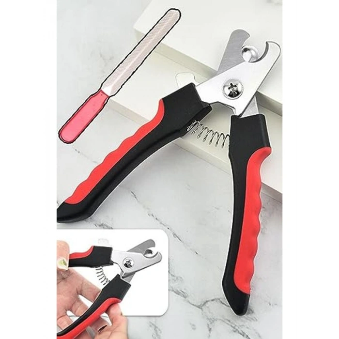 Evcil hayvanlar için tırnak bakımı seti, makas ve törpü