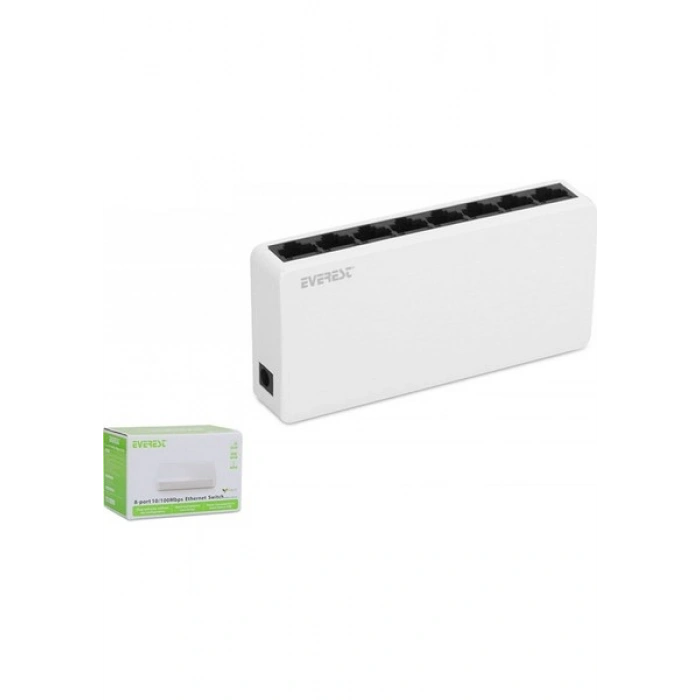 Everest Esw-108 8 Port 10/100Mbps Ethernet Switch Hub