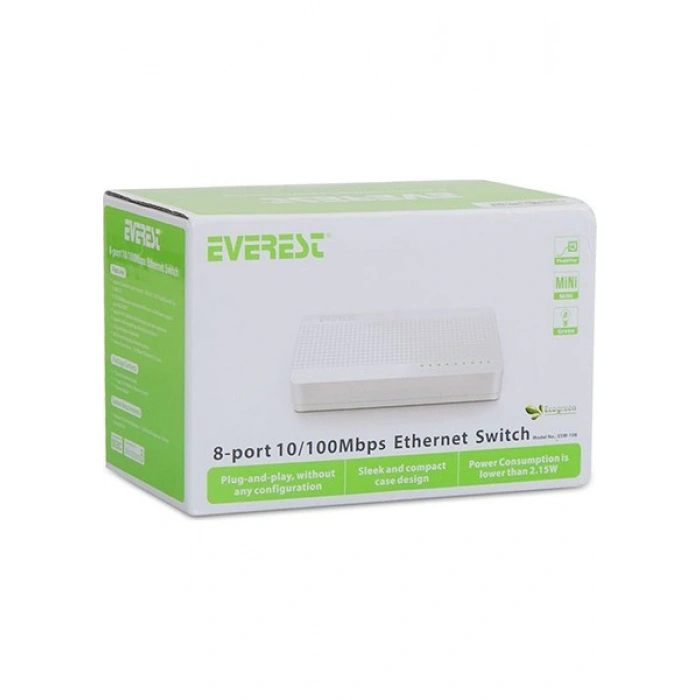 Everest Esw-108 8 Port 10/100Mbps Ethernet Switch Hub