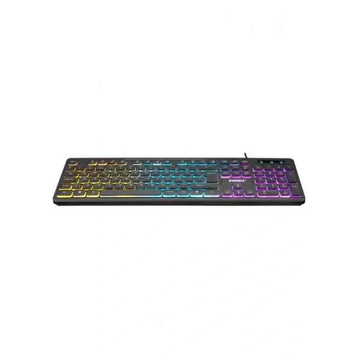 Everest KB-120 Sleek Siyah USB Gökkuşağı Aydınlatmalı Q Gaming Oyuncu Klavyesi