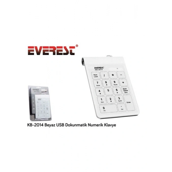 Everest Kb-2014 Usb Dokunmatik Nümerik Klavye (Beyaz)
