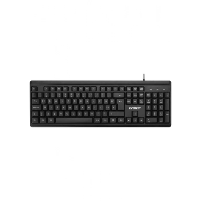 Everest KB-741F Siyah-Gri USB 2 Metre Bakır Kablolu Tamamen Türkçe F Klavye