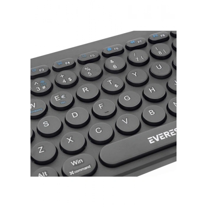 Everest KB-BT16 Siyah 2.4g+Bt1+Bt2 Q Klavye
