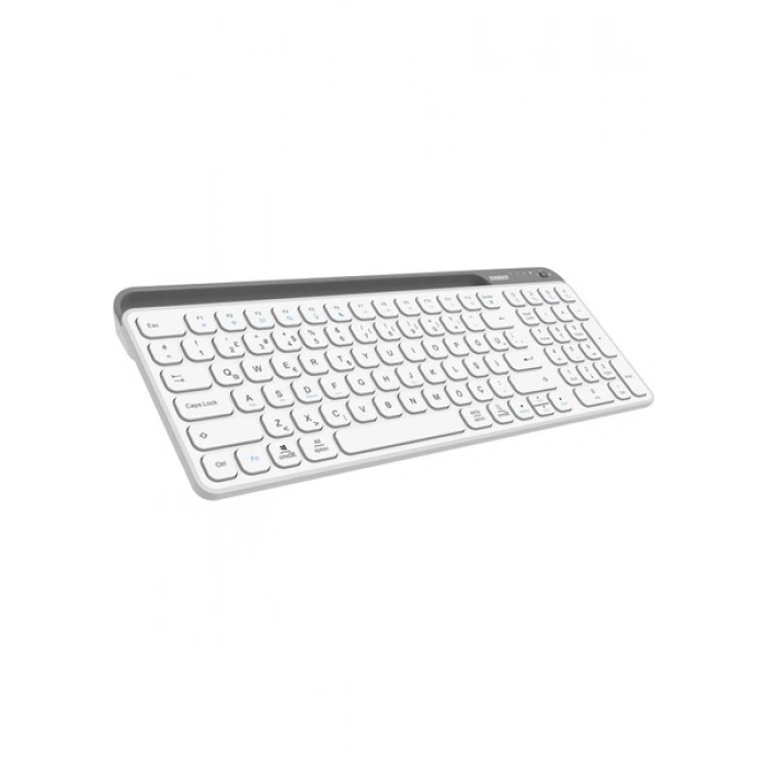 Everest KB-BT90 Beyaz/gri Bluetooth+ 2.4ghz Telefon Tablet Standlı Şarjlı Q Mac/win/android/ıos Uyum