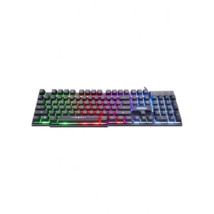 Everest KB-X88 Siyah USB Mekanik Hisli Gökkuşağı Aydın. Q Oyuncu Klavyesi