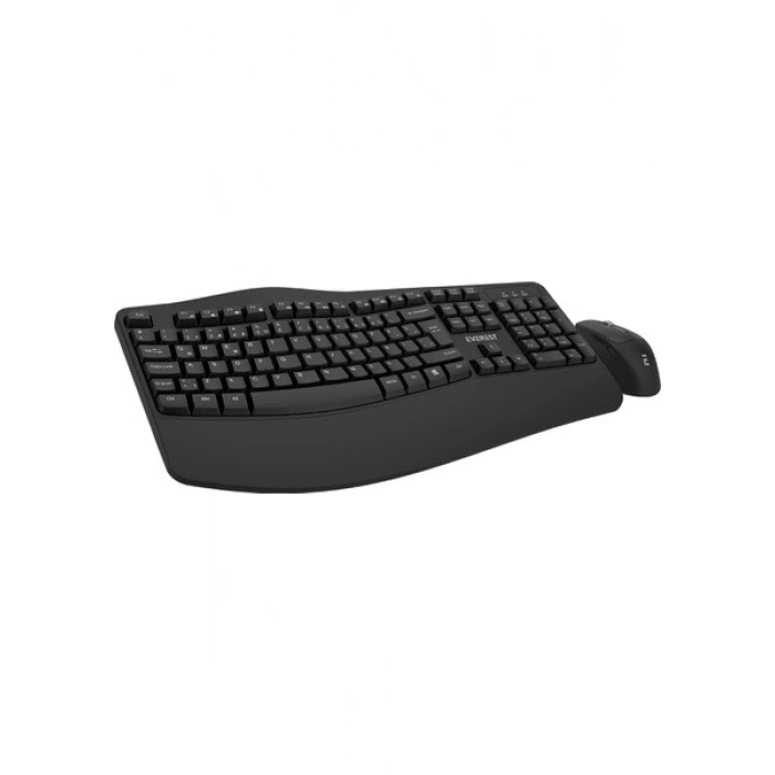 Everest KM-35 Comfy Siyah Kablosuz Ergonomik Q Multimedia Klavye + Mouse Set