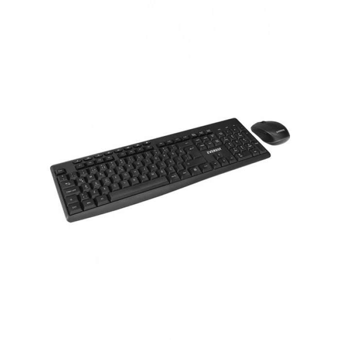 Everest KM-719 Siyah Ikisi Bir Arada 2 In 1 Kablosuz Q Multimedia Klavye + Mouse Set