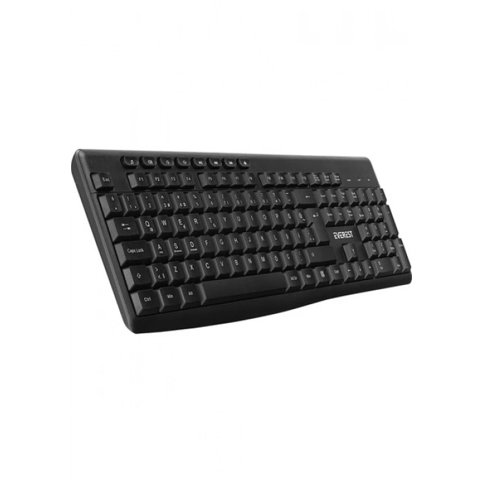 Everest KM-719 Siyah Ikisi Bir Arada 2 In 1 Kablosuz Q Multimedia Klavye + Mouse Set