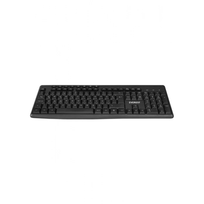 Everest KM-719 Siyah Ikisi Bir Arada 2 In 1 Kablosuz Q Multimedia Klavye + Mouse Set